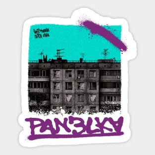 POST-SOVIET PANELKA // Typical russian panel houses Sticker